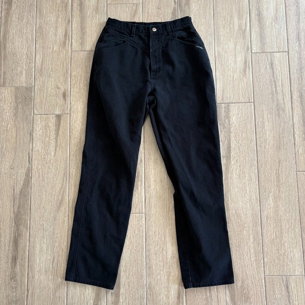Vintage Rockies Jeans Women's 13/14 Black Bareback Western Rodeo Cowgirl USA